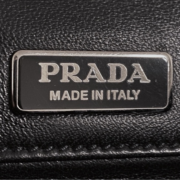 Prada Brown Tan Pitone Python Snake Skin Exotic Top Handle Crossbody Bag Italy - Picture 11 of 11